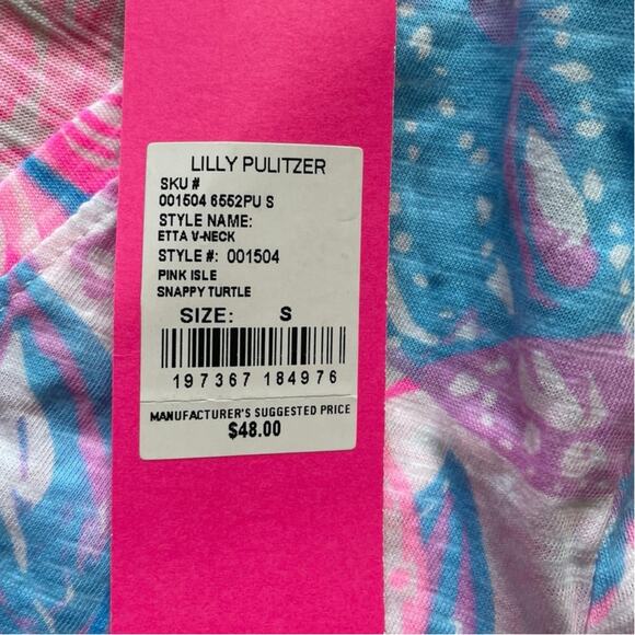 Lilly Pulitzer Etta V Neck Tee NWT - Picture 5 of 7